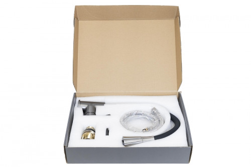 Смеситель для кухни Stella Polar Тулуза S3865-2 SP-00001979 цвет Оружейная сталь Черный