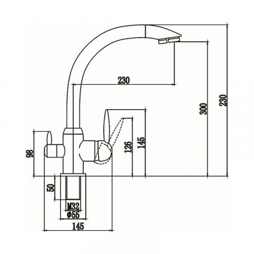 Смеситель для кухни Savol S-L1699T цвет Черный