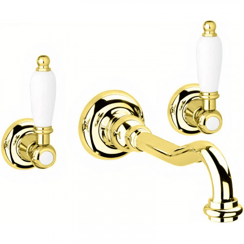 Смеситель для раковины Cezares First FIRST-BLS1-03/24-Bi Золото 24 карат латунь встраиваемый