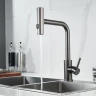Смеситель для кухни Shevanik S263T цвет Оружейная сталь