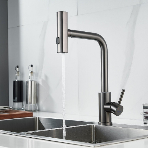 Смеситель для кухни Shevanik S263T цвет Оружейная сталь