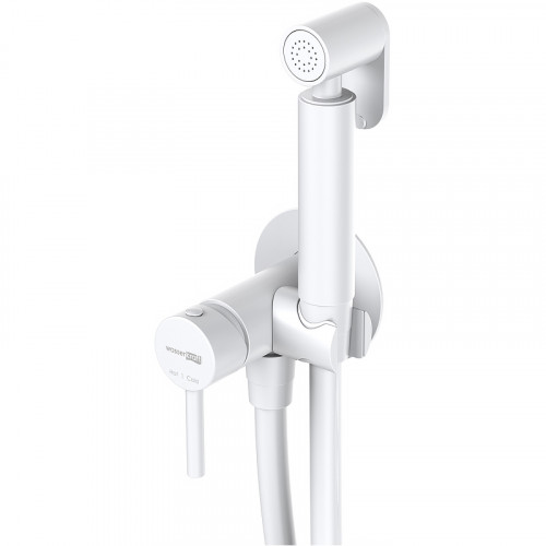 Гигиенический душ со смесителем WasserKRAFT A70538 Белый матовый латунь встраиваемый