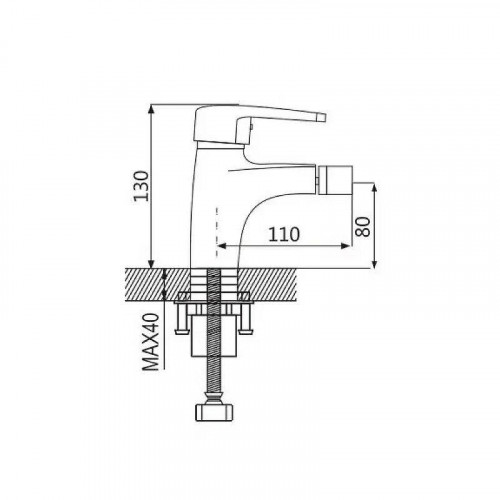 Смеситель для биде Shevanik S5007F цвет Белый Хром