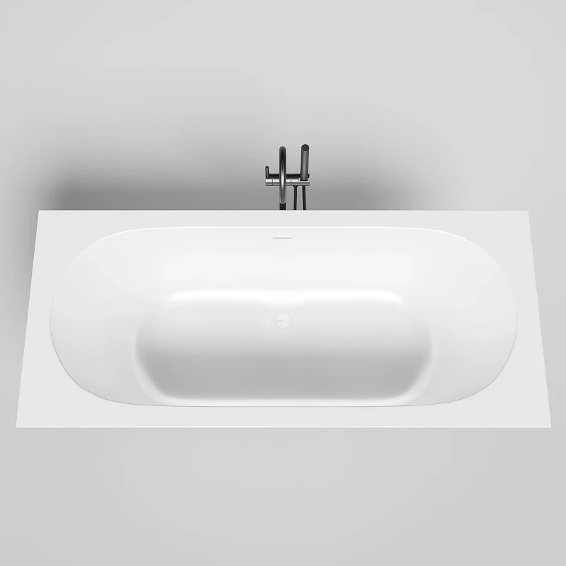 Ванна из искусственного камня Salini Ornella Axis Kit 180х80 103511G Белая глянцевая