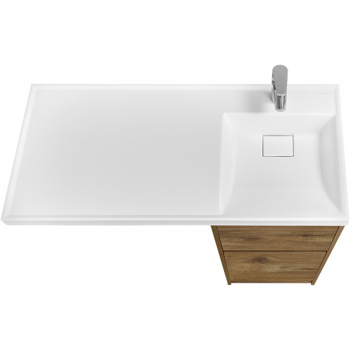 Тумба под раковину Aquaton Лондри 105 1A267001LHDR0 Дуб Рустикальный без фасада МДФ / ЛДСП