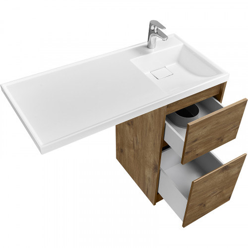 Тумба под раковину Aquaton Лондри 105 1A267001LHDR0 Дуб Рустикальный без фасада МДФ / ЛДСП