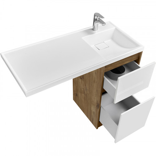 Тумба под раковину Aquaton Лондри 105 1A267001LHDR0 Дуб Рустикальный без фасада МДФ / ЛДСП