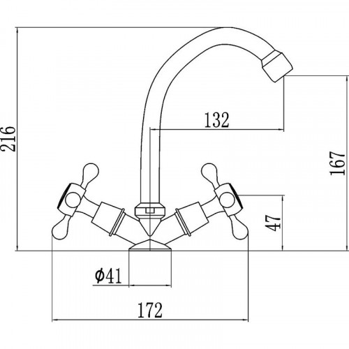 Смеситель для кухни Fmark FM4008 цвет Хром