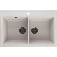 Кухонная мойка Ulgran Quartz Ruma 780-01 Жасмин искусственный камень (литьевой мрамор) встраиваемый