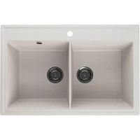 Кухонная мойка Ulgran Quartz Ruma 780-01 Жасмин искусственный камень (литьевой мрамор) встраиваемый