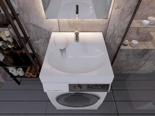 Раковина Paola Liguria 60x60 на стиральную машину Белая глянцевая