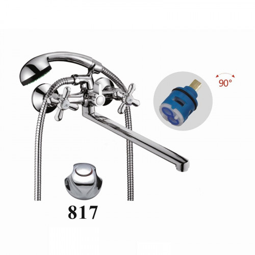 Смеситель для ванны D-Lin D146817-F универсальный цвет  Хром