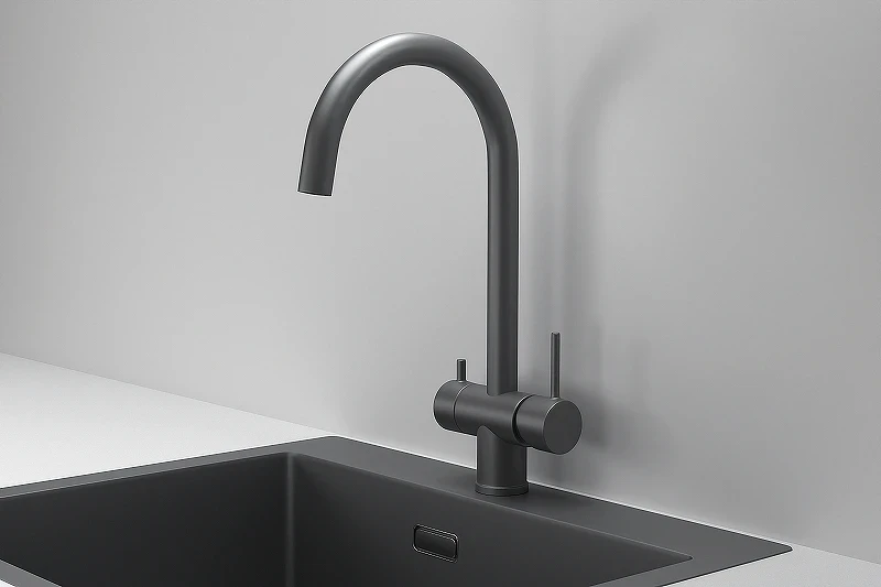 Смеситель для кухни Granula Kitchen Space 7104 цвет Графит матовый