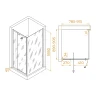 Душевой уголок RGW Passage 80x90 41084489-011 профиль цвет Хром стекло прозрачное