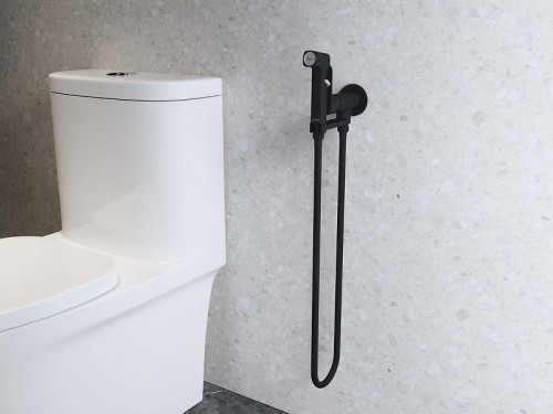 Гигиенический душ со смесителем Aquatek Альфа AQ1919MB цвет Черный матовый