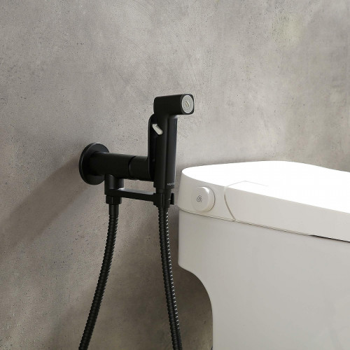 Гигиенический душ со смесителем Aquatek Альфа AQ1919MB цвет Черный матовый