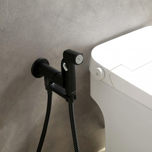 Гигиенический душ со смесителем Aquatek Альфа AQ1919MB цвет Черный матовый