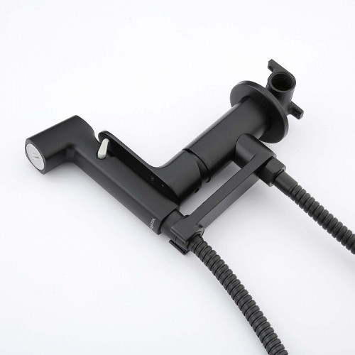 Гигиенический душ со смесителем Aquatek Альфа AQ1919MB цвет Черный матовый