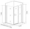 Душевая дверь Good Door Cofe WTW-120-C-B 120 КФ00011 профиль Черный стекло прозрачное
