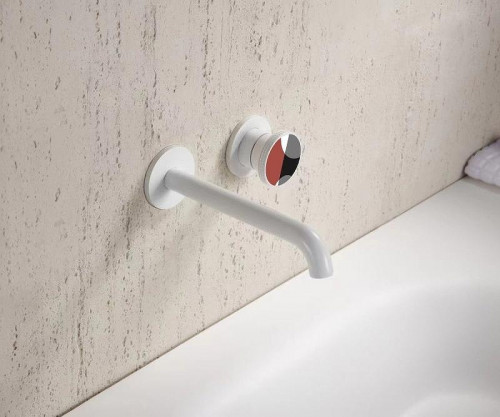 Смеситель для раковины Bronze de Luxe OMG! 9007W-R цвет Белый матовый Красный