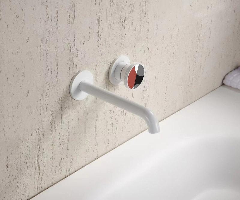 Смеситель для раковины Bronze de Luxe OMG! 9007W-R цвет Белый матовый Красный