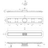 Душевой лоток BelBagno Luce BB-LD-LUCE-70-NERO с Черной матовой решеткой / под плитку