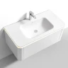 Тумба с раковиной Black&White Universe U925.1000 100 9251000 подвесная Milk white МДФ / ЛДСП