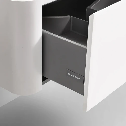 Тумба с раковиной Black&White Universe U925.1000 100 9251000 подвесная Milk white МДФ / ЛДСП