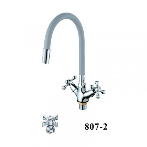 Смеситель для кухни D-Lin D153807-2 цвет  Хром  Серый