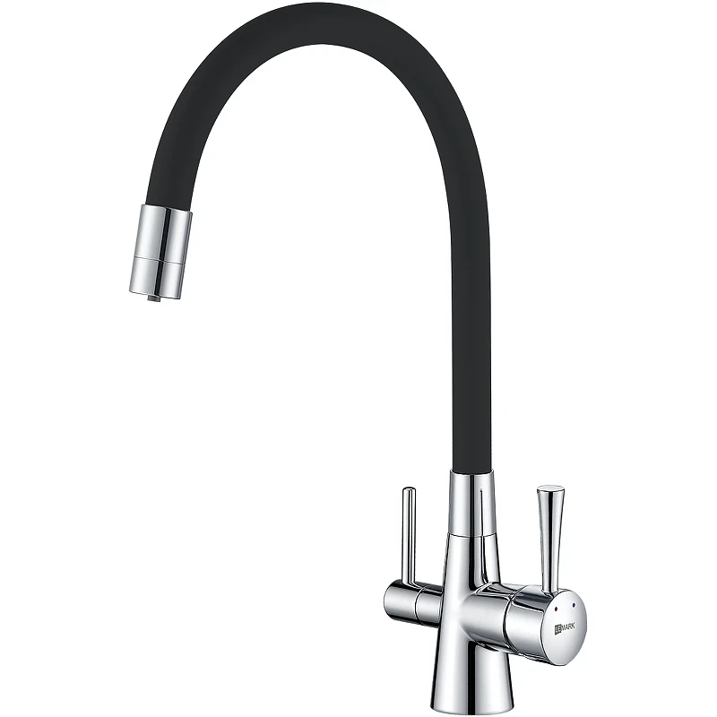 Смеситель для кухни Lemark Comfort LM3075C Хром Черный латунь