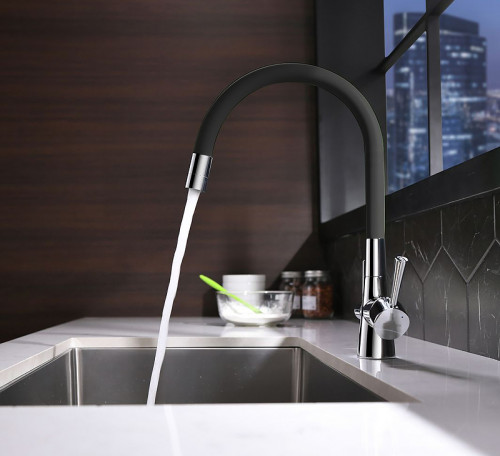 Смеситель для кухни Lemark Comfort LM3075C Хром Черный латунь