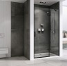 Душевая дверь Abber Zart 100 AG08100B профиль Черный стекло прозрачное