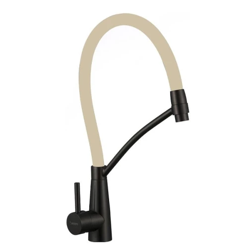 Смеситель для кухни Fmark FS8255H-12 цвет Черный Бежевый