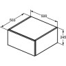 Тумба Ideal Standard Adapto 50 U8421WG подвесная Белая глянцевая