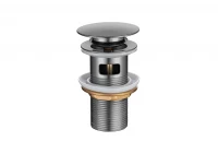 Донный клапан Aquatek AQ6001BGM click-clack цвет Оружейная сталь
