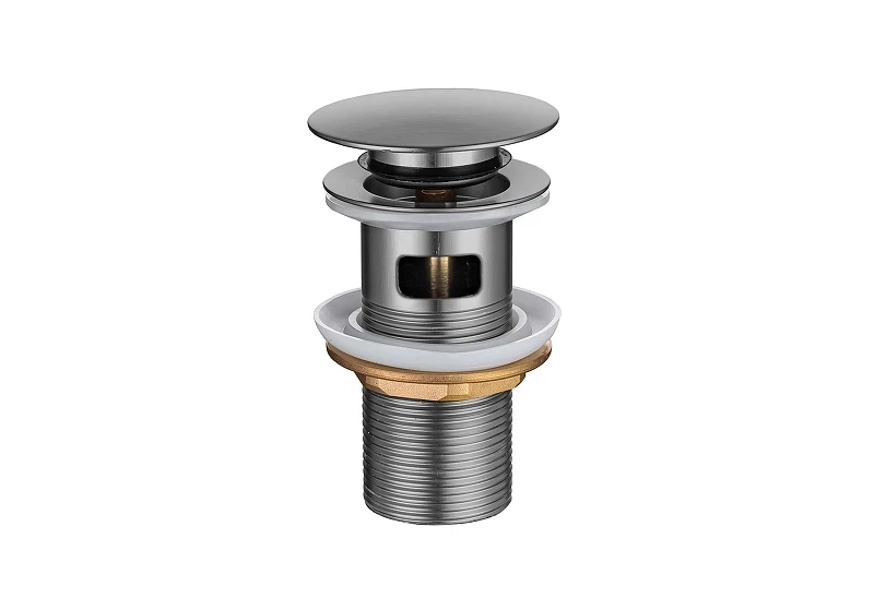 Донный клапан Aquatek AQ6001BGM click-clack цвет Оружейная сталь