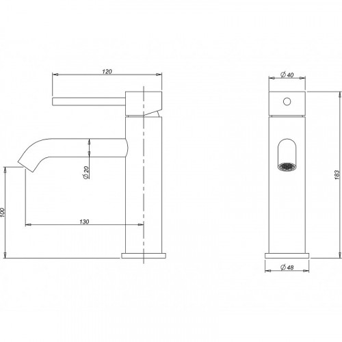Смеситель для раковины Milacio Ultra MCU.550.GD Золотой нержавеющая сталь