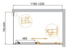 Душевой уголок Cezares Molveno 120x80 MOLVENO-AH-11-120/80-C-Cr-IV профиль Хром стекло прозрачное