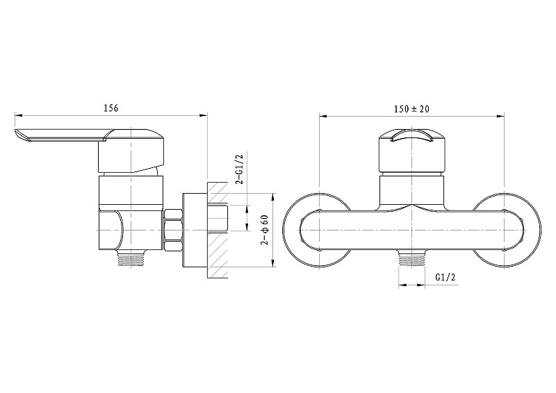 Смеситель для душа Wonzon & Woghand Baroque WW-194101-CR цвет Хром