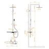 Душевая система RGW Shower Panels SP-34G 51140134-06 с термостатом Золото браш латунь на стену