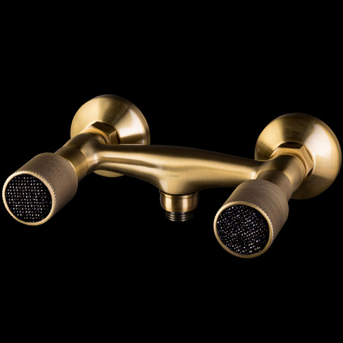 Смеситель для душа Boheme Royal Cristal 314-Royal/CRSTblack Бронза латунь на стену