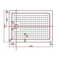 Акриловый поддон для душа Cezares Tray A 110x80 TRAY-A-AH-110/80-15-W Белый
