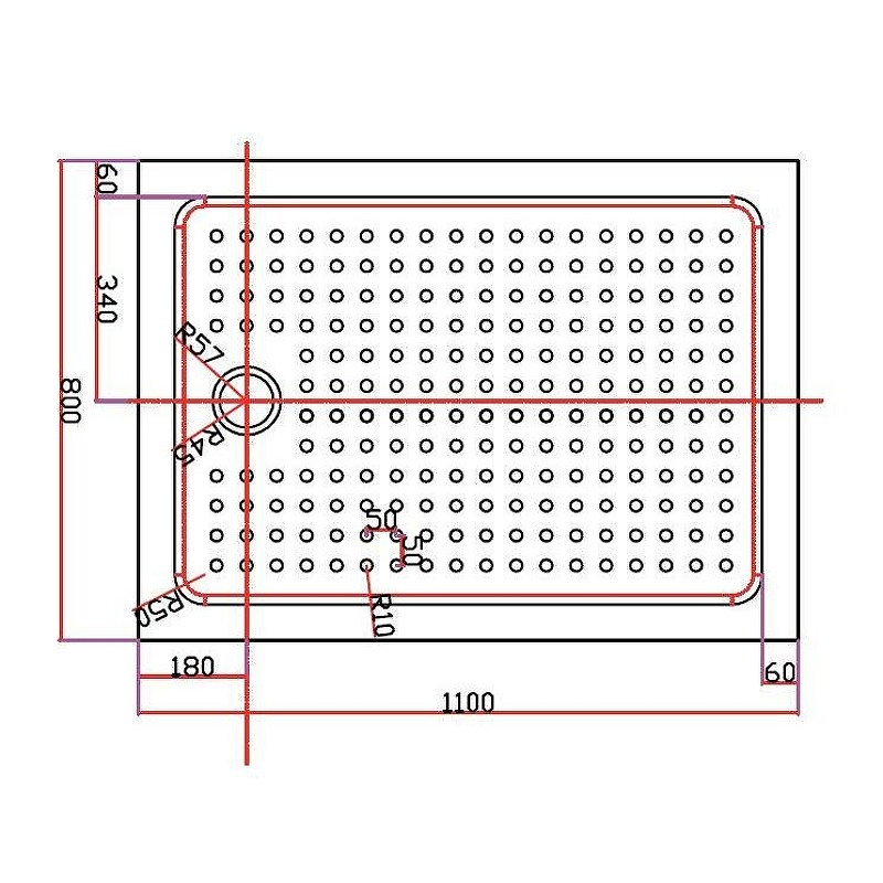 Акриловый поддон для душа Cezares Tray A 110x80 TRAY-A-AH-110/80-15-W Белый
