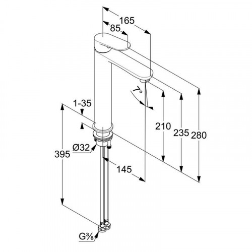 Смеситель для раковины Kludi X1 322980575 цвет Хром