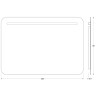 Зеркало Evoform Ledline 70x100 BY 2147 с подсветкой 8.5 W - без выключателя стекло