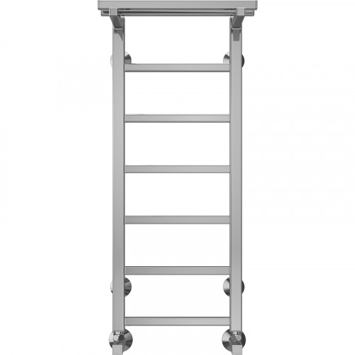 Водяной полотенцесушитель Terminus Контур П7 300х800 4670078529695 с полкой Хром, нижнее подключение, G 1/2" ВР, с угловым соединением нержавеющая сталь