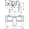 Смеситель для душа Hansgrohe Vernis Shape 71650670 Черный матовый латунь на стену