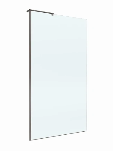 Душевая перегородка BelBagno Uno 100 UNO-L-1-TB-100-C-GM профиль Оружейная сталь стекло прозрачное