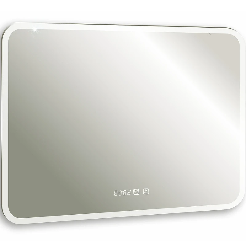 Зеркало Silver Mirrors Стив-3 100 ФР-00001650 с подсветкой с сенсорным выключателем с часами и подогревом стекло
