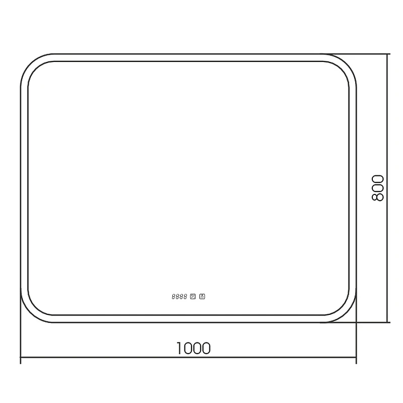 Зеркало Silver Mirrors Стив-3 100 ФР-00001650 с подсветкой с сенсорным выключателем с часами и подогревом стекло